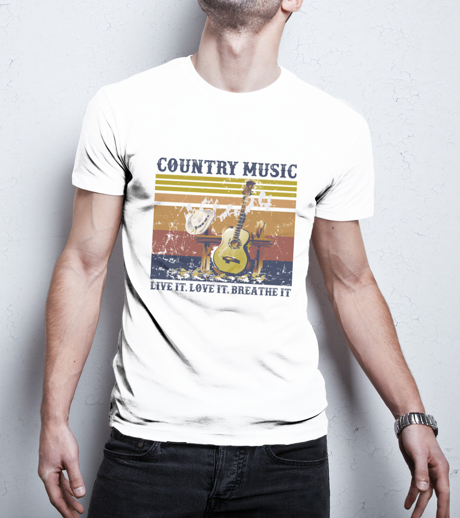 Country Music Live It Love It Breathe It T-Shirt