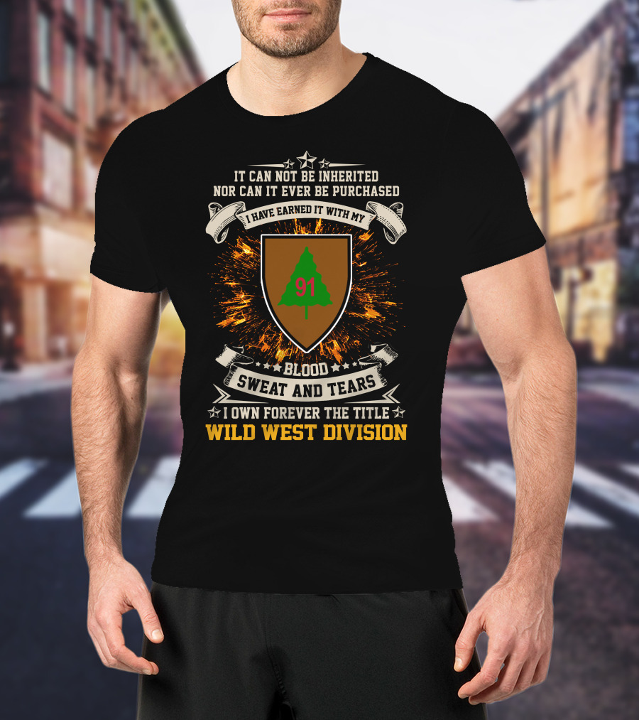 91 Blood Sweat Tears Wild West Division T-Shirt