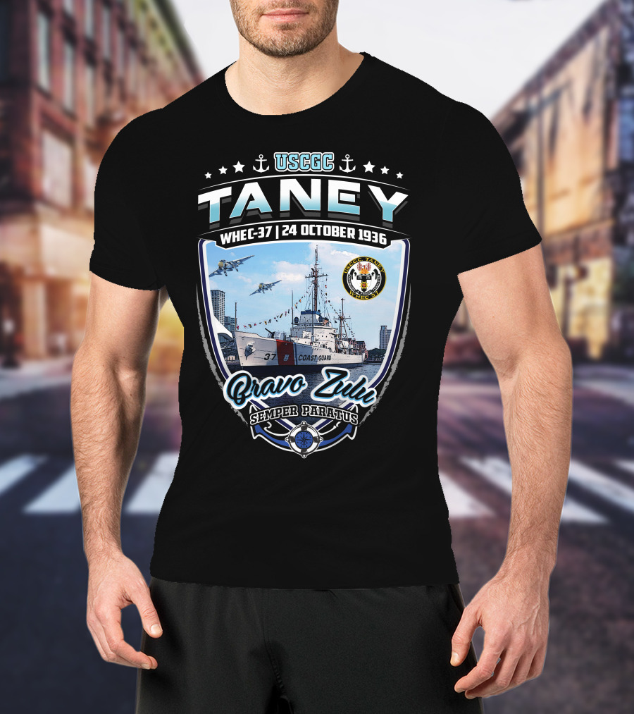 Uscgc Taney Whec-37 24 October 1936 Bravo Zulu Semper Paratus Coast Guard T-Shirt