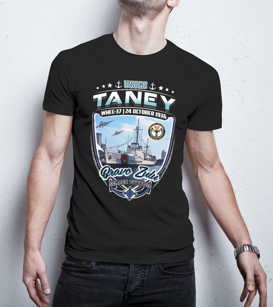 Uscgc Taney Whec-37 24 October 1936 Bravo Zulu Semper Paratus Coast Guard T-Shirt