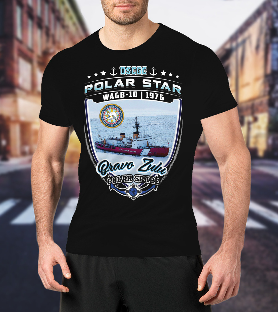 Uscgc Polar Star Wagb-10 1976 Bravo Zulu Polar Spare R.b. Coast Guard T-Shirt
