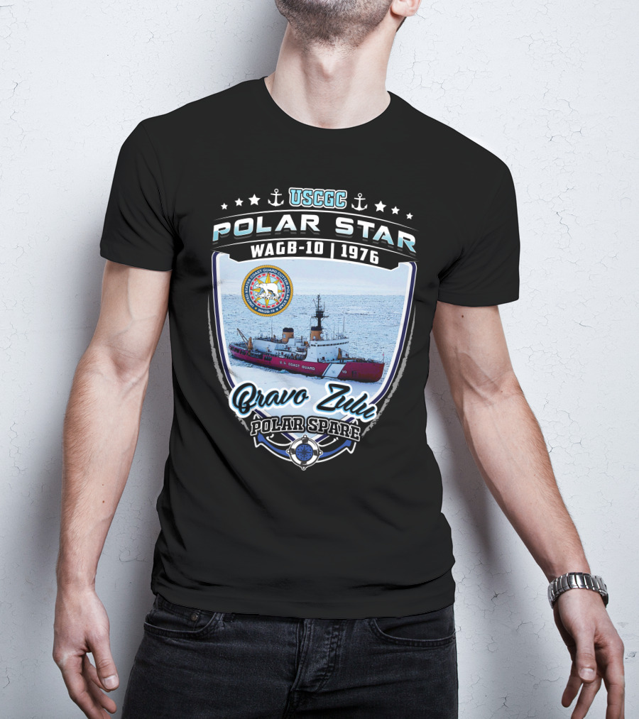 Uscgc Polar Star Wagb-10 1976 Bravo Zulu Polar Spare R.b. Coast Guard T-Shirt