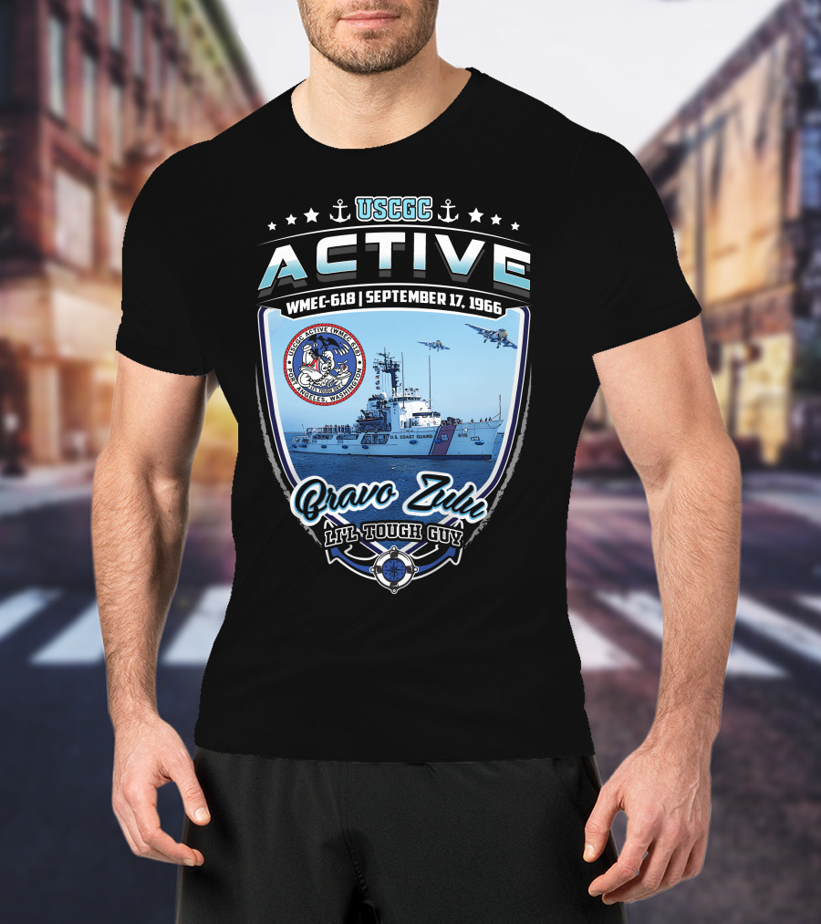 Uscgc Active Wmec-618 Bravo Zulu September 17 1966 Ltl Tough Guy T-Shirt