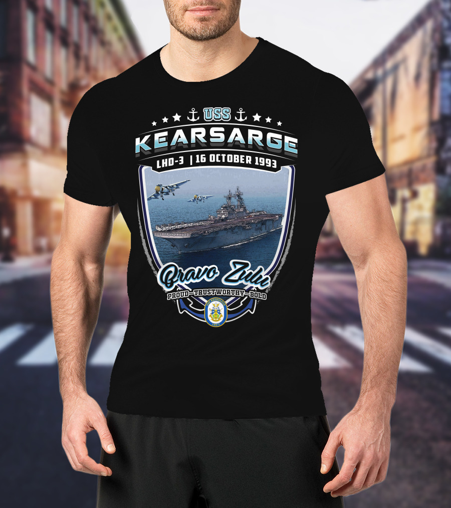 Uss Kearsarge Lhd-3 16 October 1993 Bravo Zulu Proud Trustworthy Bold T-Shirt