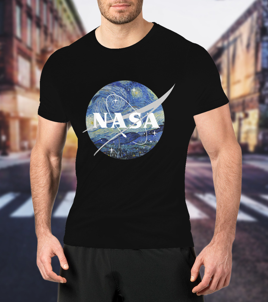 NASA Starry Night Classic Lunar Chevron T-Shirt