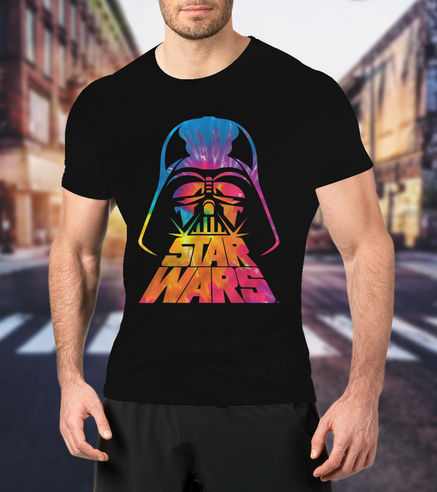 Star Wars Tie Dye Darth Vader Helmet T-Shirt
