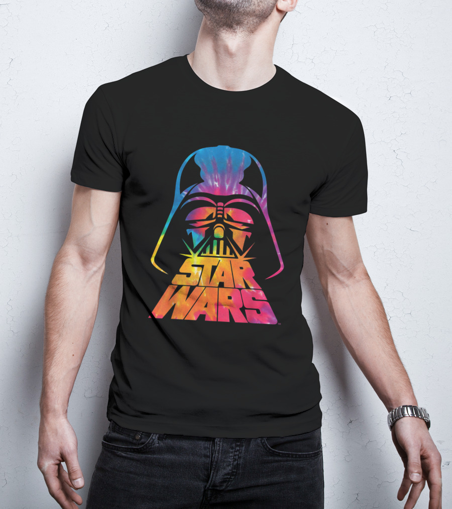 Star Wars Tie Dye Darth Vader Helmet T-Shirt