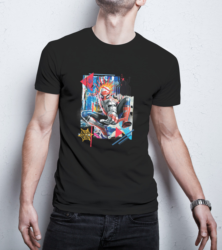 Marvel Spider-Man Far From Home Vibrant Web-Slinging Action T-Shirt