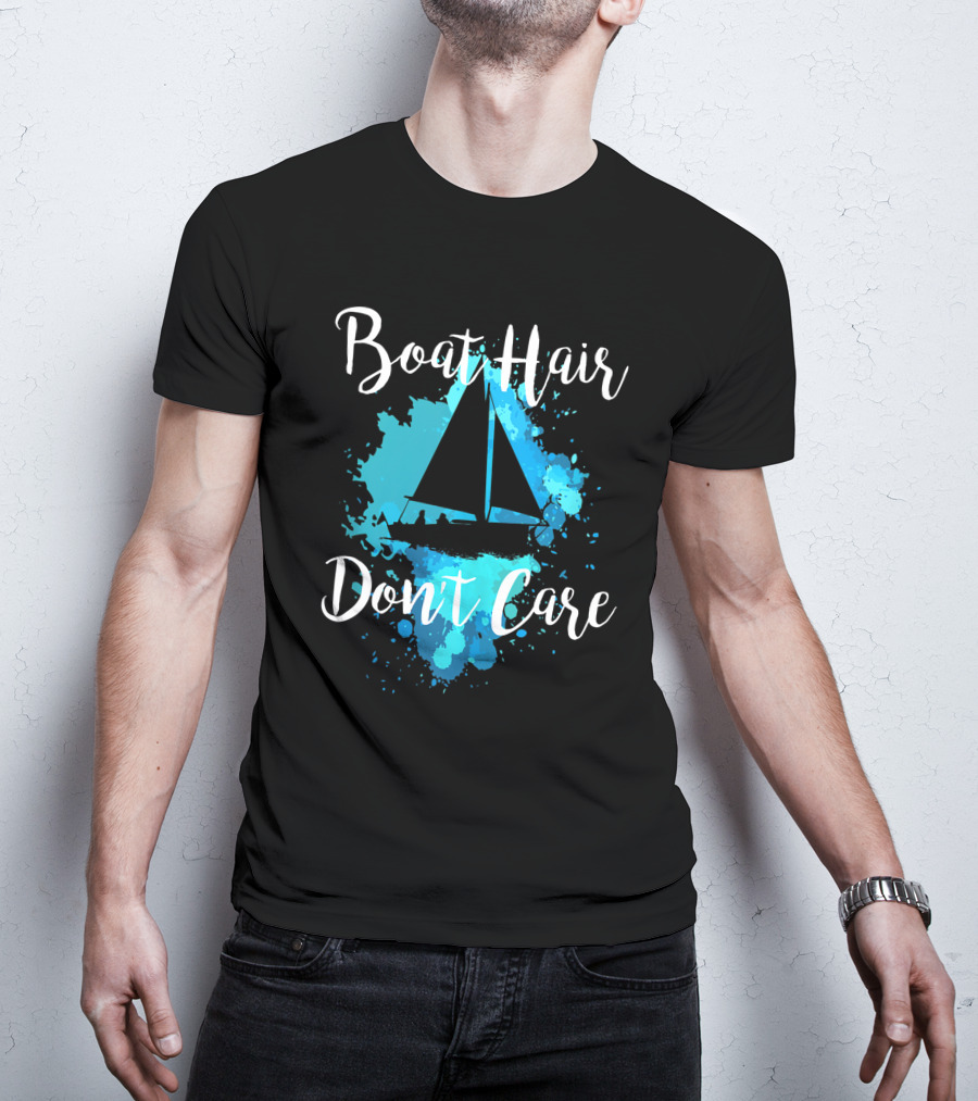 Boat Hair Don't Care Sailboat Funny Beach Ocean Lover Women's T-Shirt
