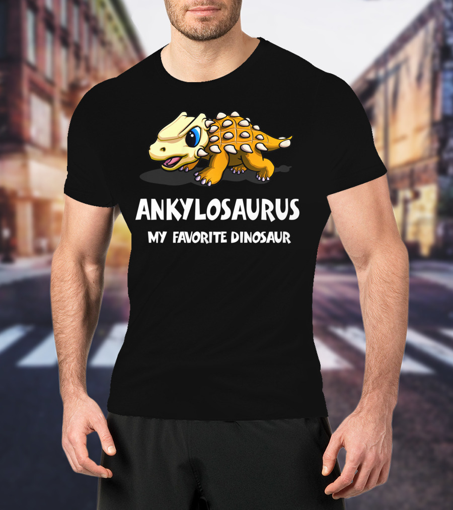 ANKYLOSAURUS MY FAVORITE DINOSAUR Cute Cartoon T-Shirt