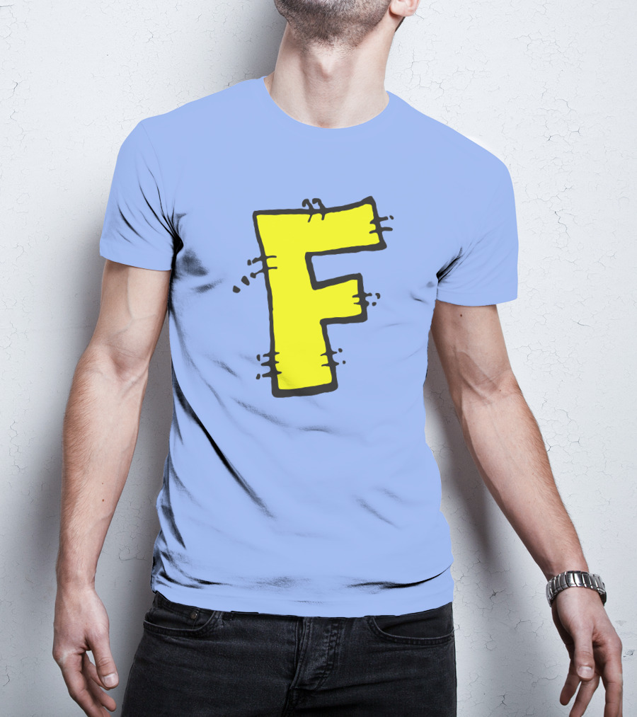 Forbush Man Large Yellow F Comic T-Shirt
