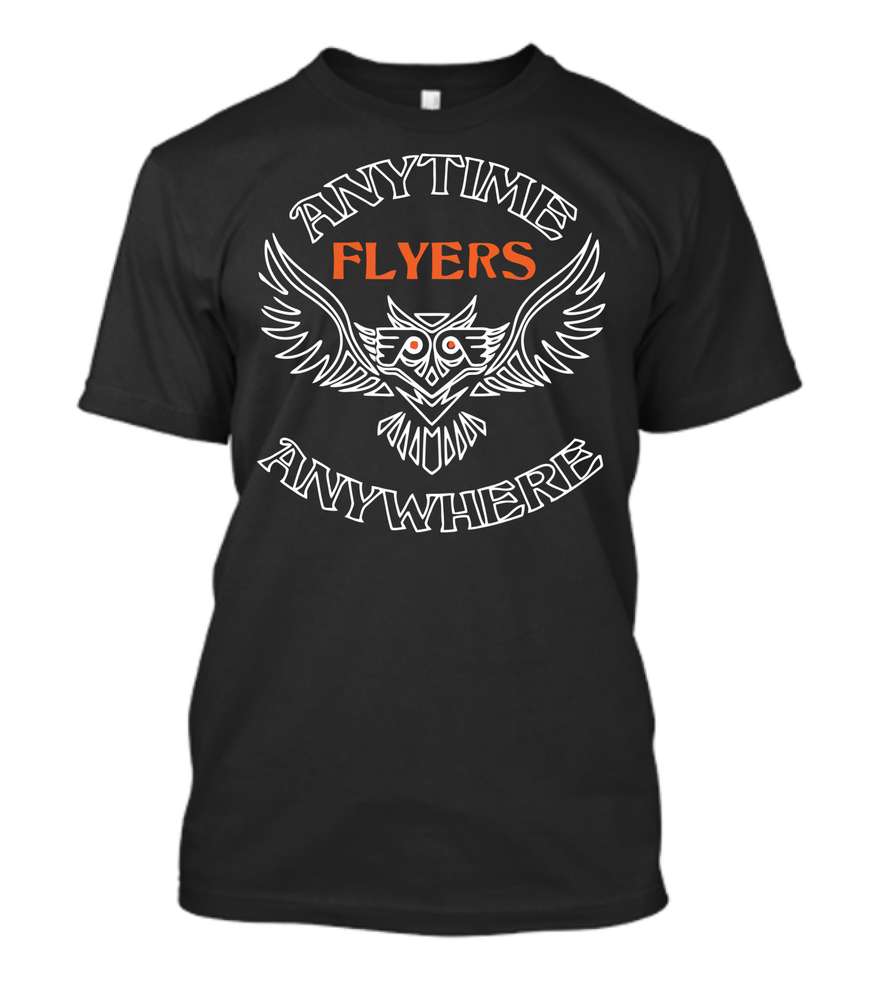 ANYTIME ANYWHERE FLYERS Owl Wings T-Shirt