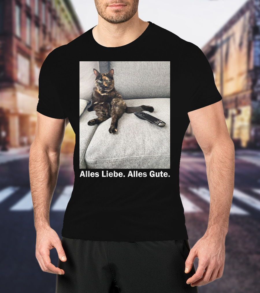 Alles Liebe Alles Gute Bay Berlin Merch Cat On Couch T-Shirt
