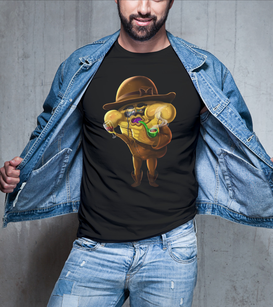 Miimii Merch Dapper Yellow Character With Hat And Smoking Pipe T-Shirt