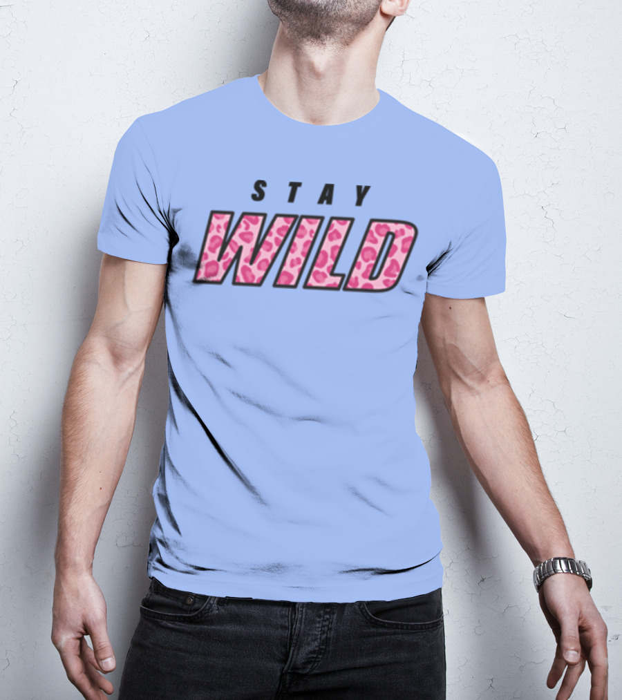 STAY WILD Leopard Print T-Shirt