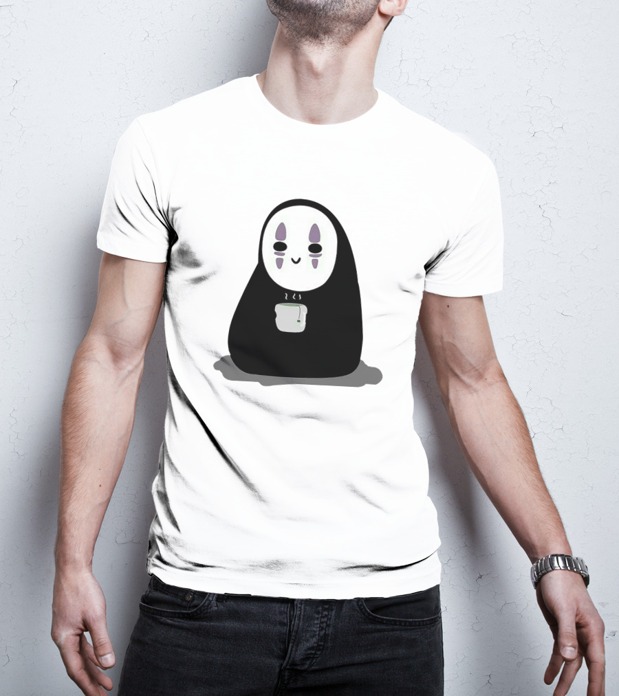 Spirited Away No-Face Holding Tea Cup T-Shirt