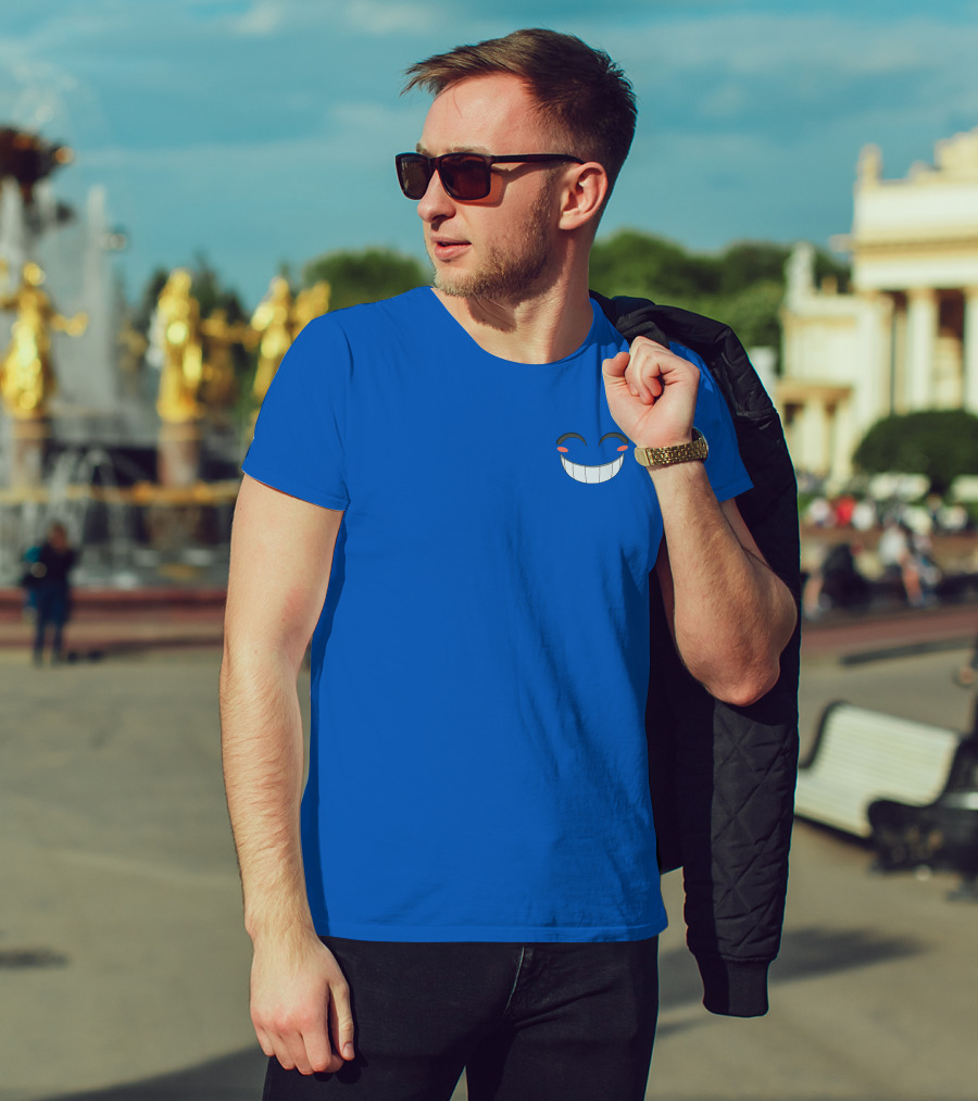 Calixo Smiling Face Blue T-Shirt