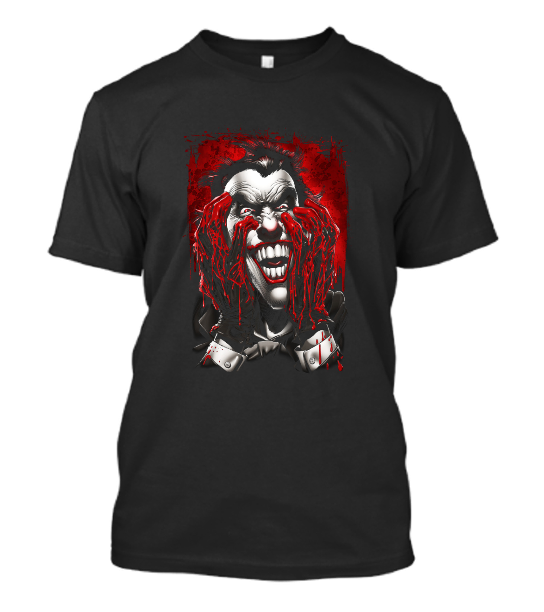 Batman Joker Laughing Blood-Soaked Hands T-Shirt