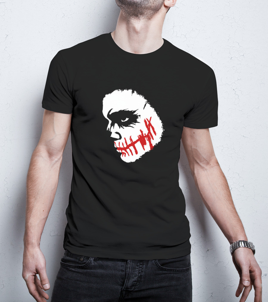 Scary Face Clown Joker Dark Grunge Red Smear T-Shirt