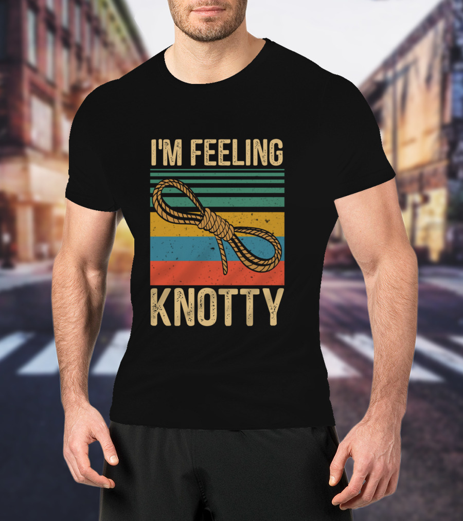 I'm Feeling Knotty Rope Vintage Stripes T-Shirt