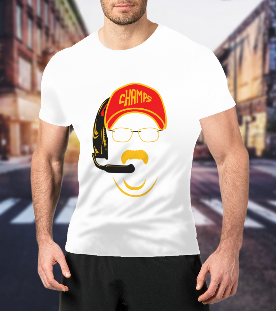Kansas City Football Pride Champs Coach Headset T-Shirt