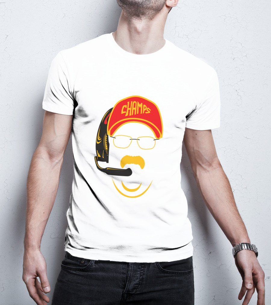 Kansas City Football Pride Champs Coach Headset T-Shirt