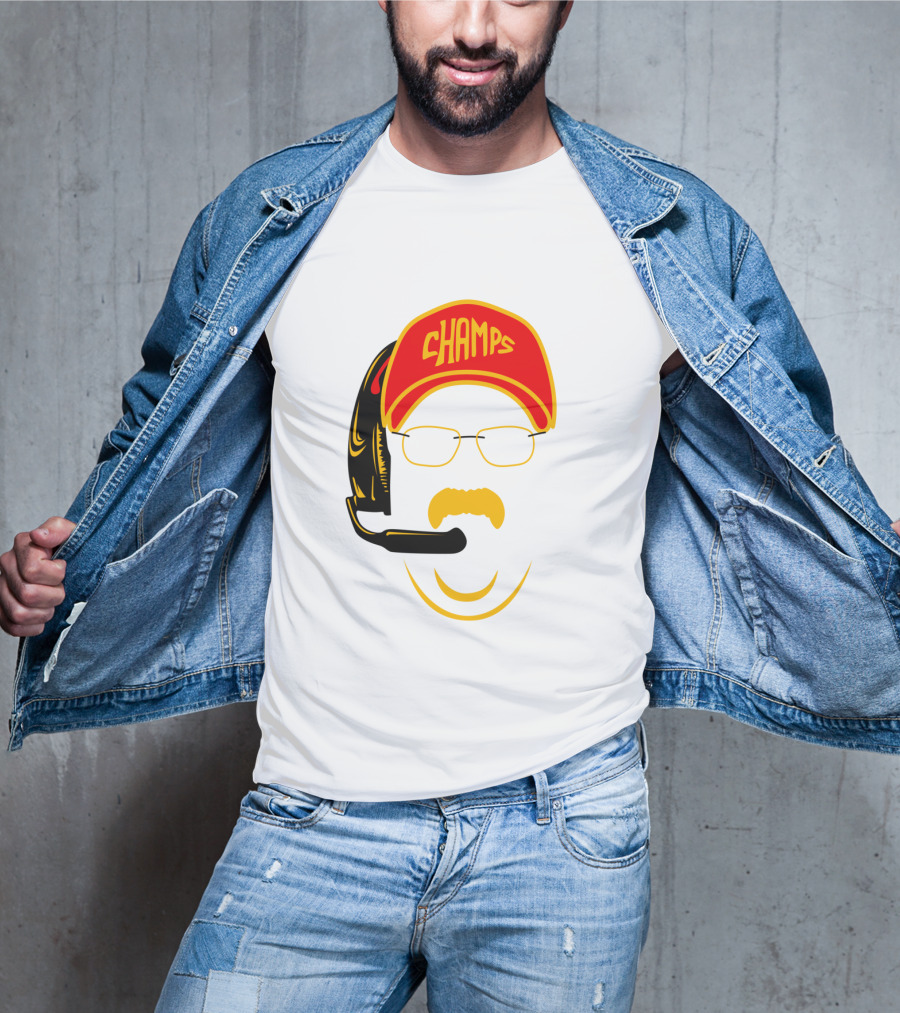 Kansas City Football Pride Champs Coach Headset T-Shirt