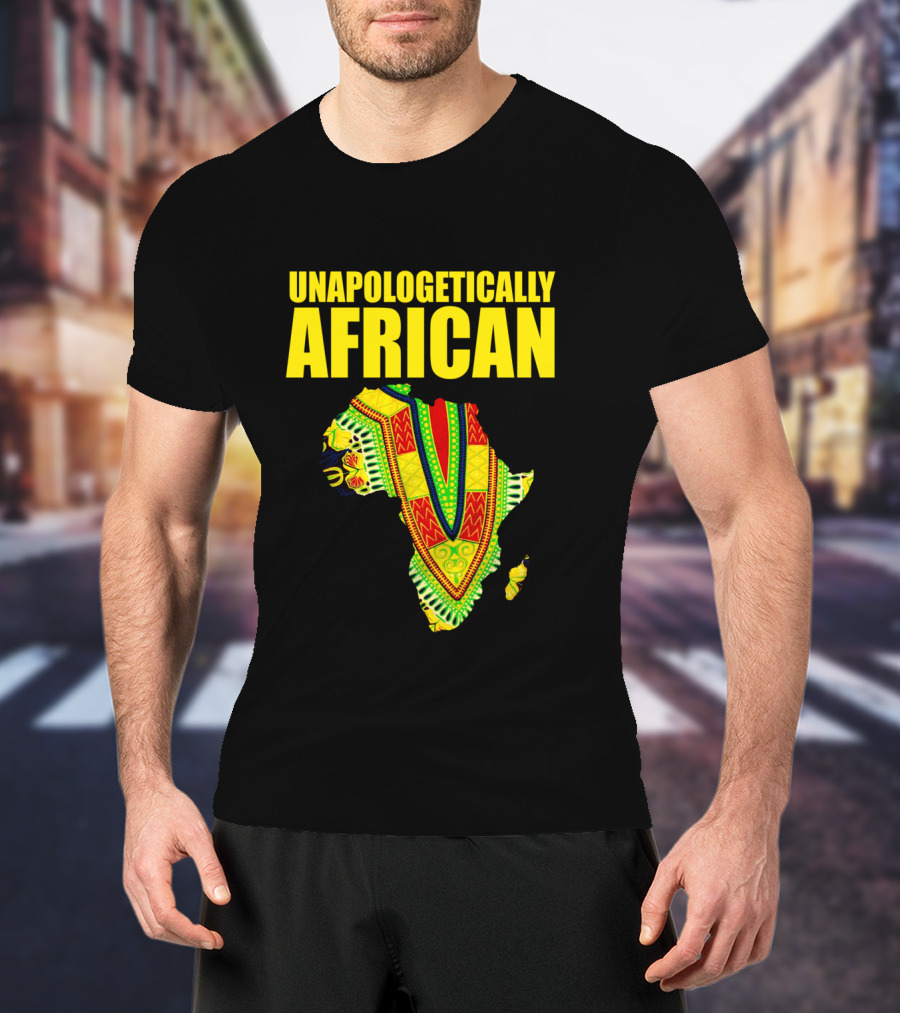 Unapologetically African Melanin Pride Kente Map T-Shirt