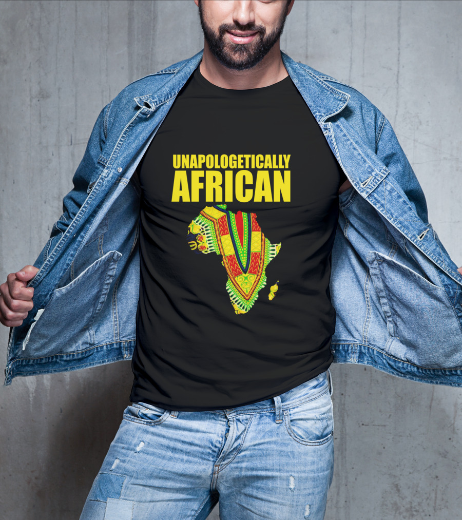 Unapologetically African Melanin Pride Kente Map T-Shirt