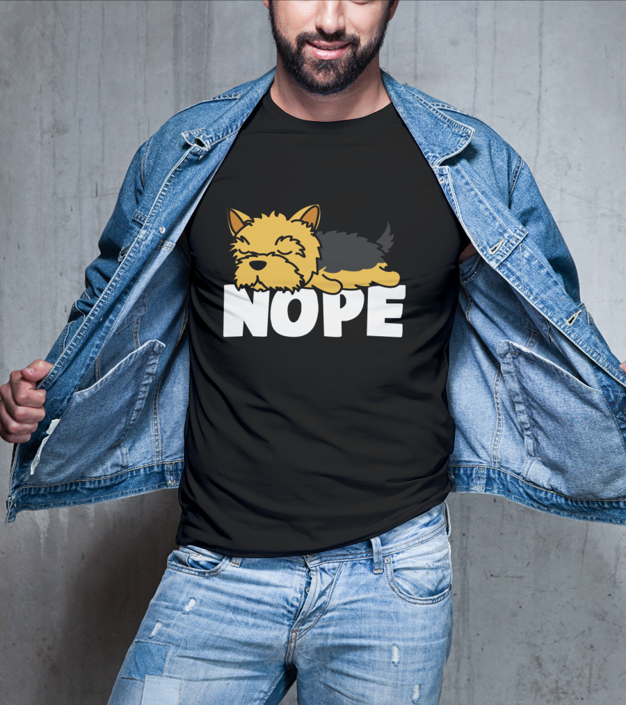 Napping Yorkshire Terrier Nope Lazy Dogs Lover T-Shirt