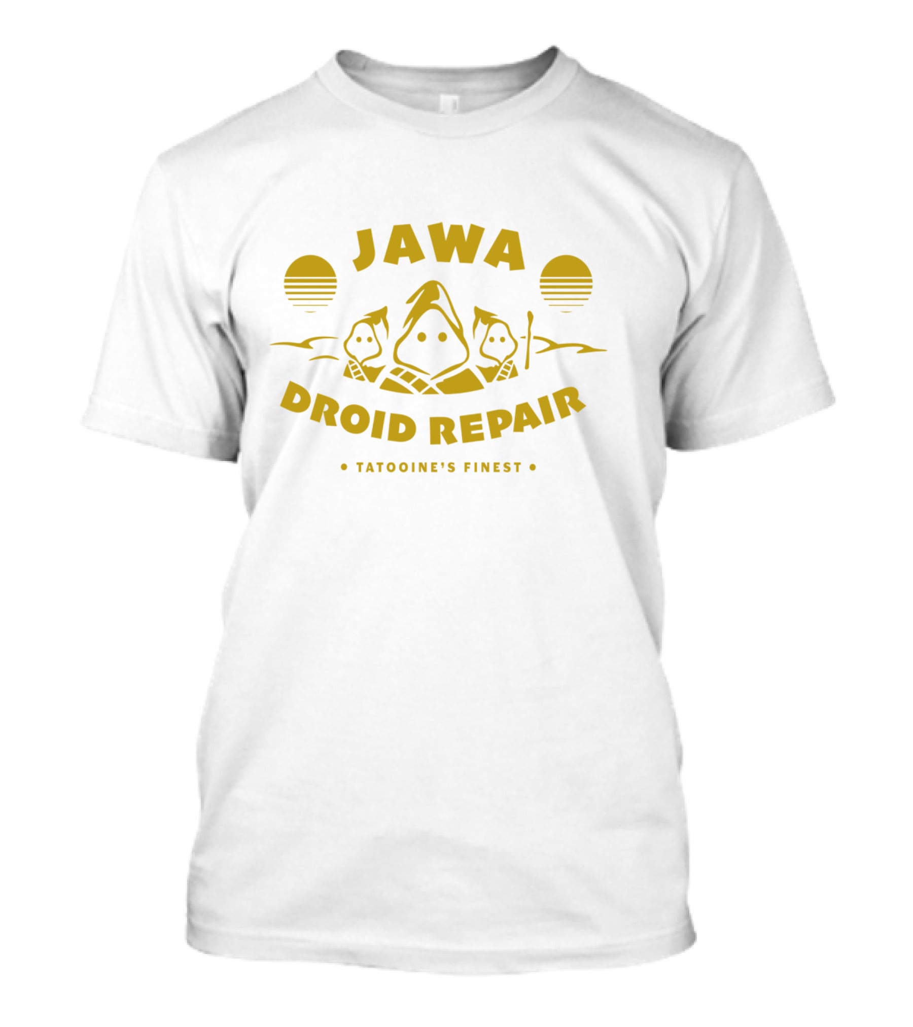 Jawa Droid Repair Tatooine's Finest Star Wars Graphics Suns Desert Icons T-Shirt