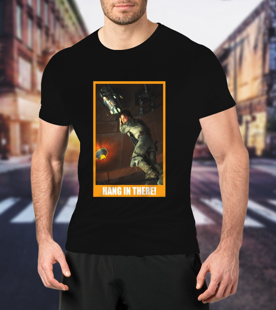 Luke Skywalker Hang In There Jedi Perseverance Message T-Shirt