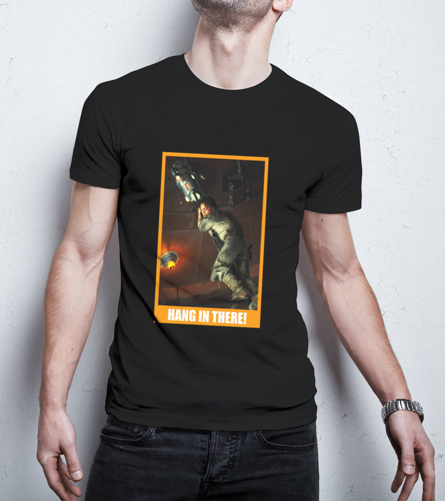 Luke Skywalker Hang In There Jedi Perseverance Message T-Shirt
