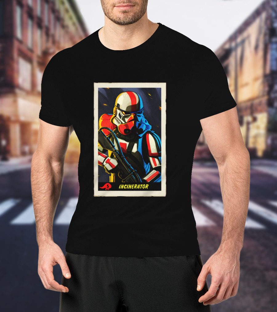 Mandalorian Incinerator Stormtrooper Card Incinerator T-Shirt