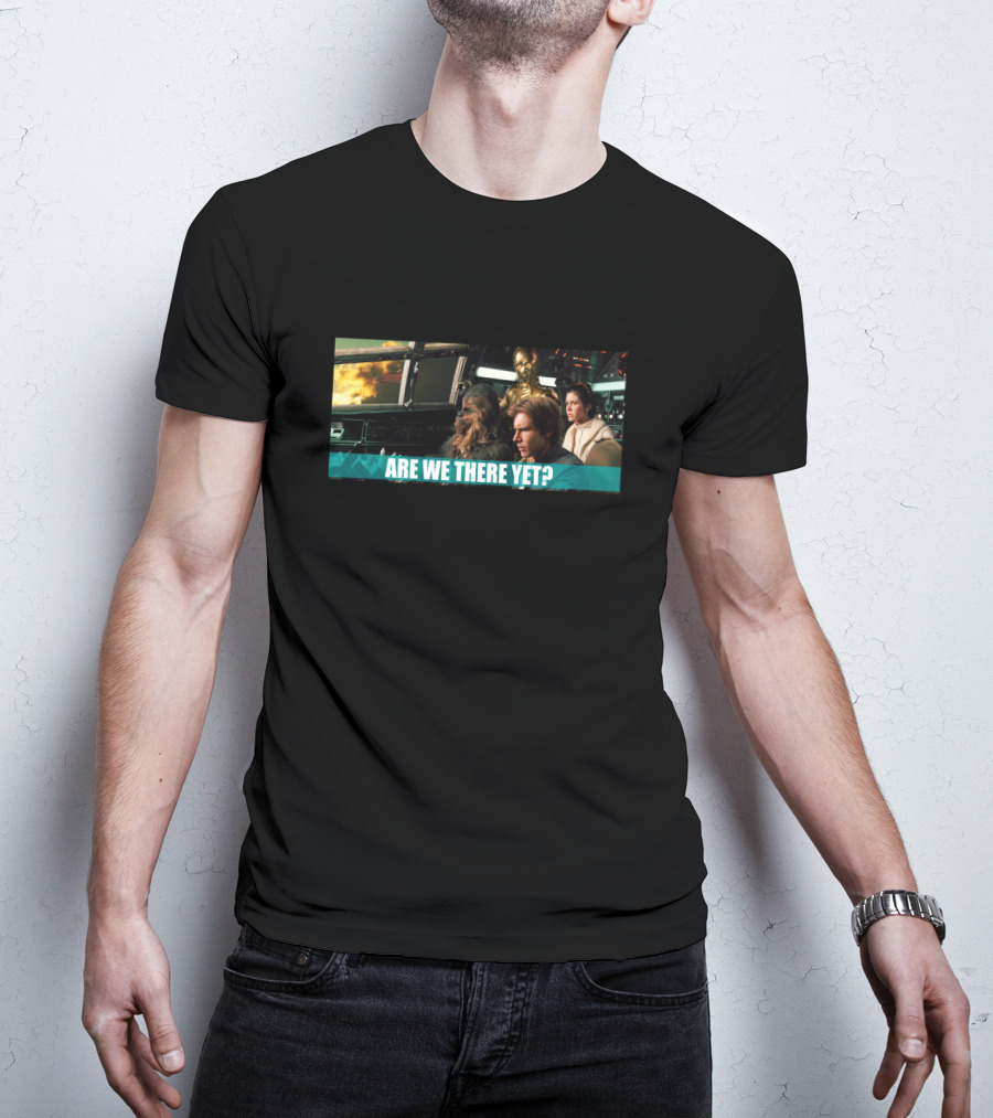 Star Wars Chewbacca Han Solo Princess Leia C-3PO Are We There Yet T-Shirt
