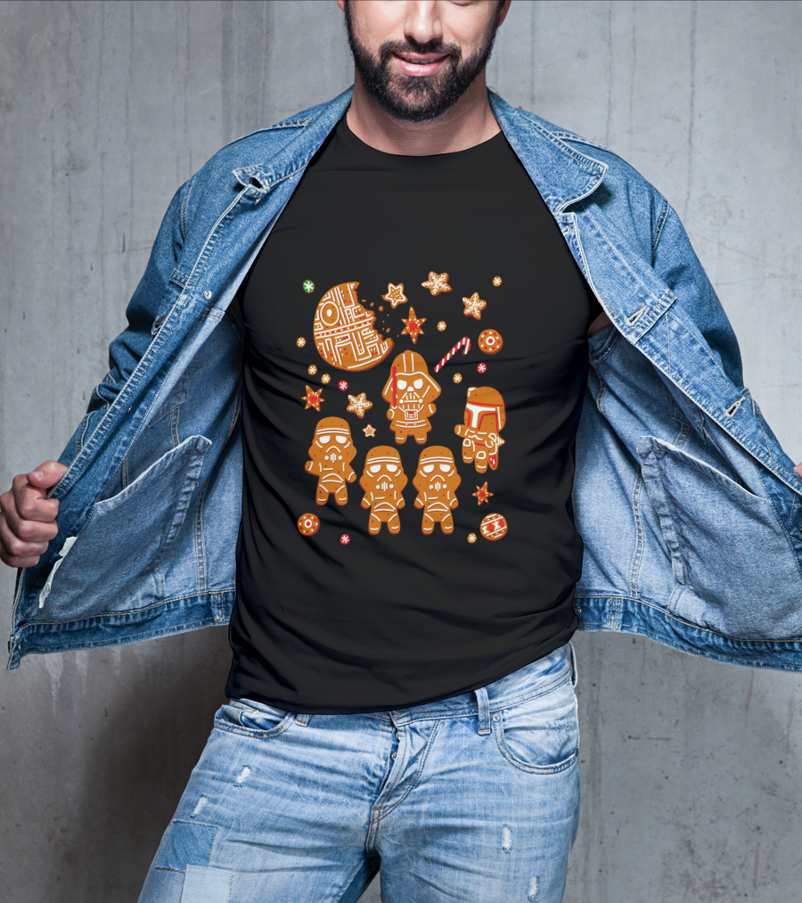 Star Wars Galactic Empire Holiday Gingerbread Cookies Stormtrooper Vader Festive T-Shirt