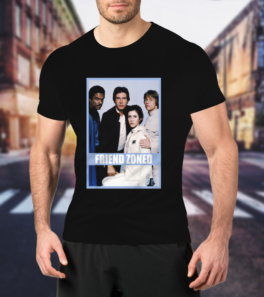 Star Wars Friend Zoned Han Luke Leia Lando T-Shirt