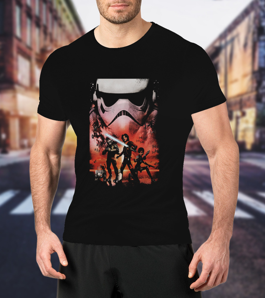 Star Wars Rebels Ghost Crew Stormtrooper Ezra Sabine Zeb Chopper T-Shirt