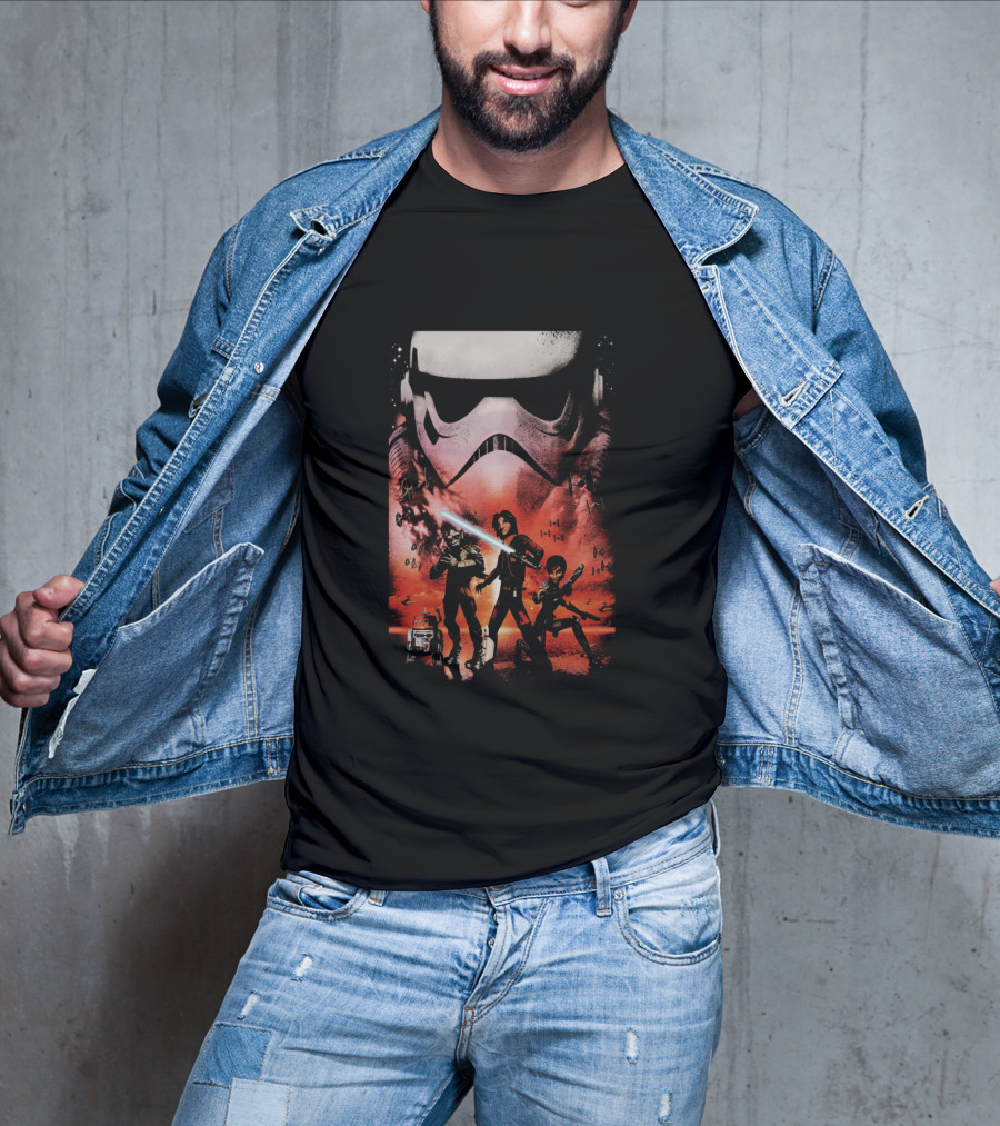 Star Wars Rebels Ghost Crew Stormtrooper Ezra Sabine Zeb Chopper T-Shirt
