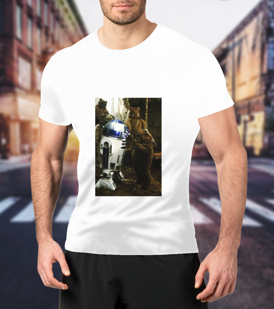 Star Wars R2 D2 Where Do They Hide The Cookies Ewoks T-Shirt