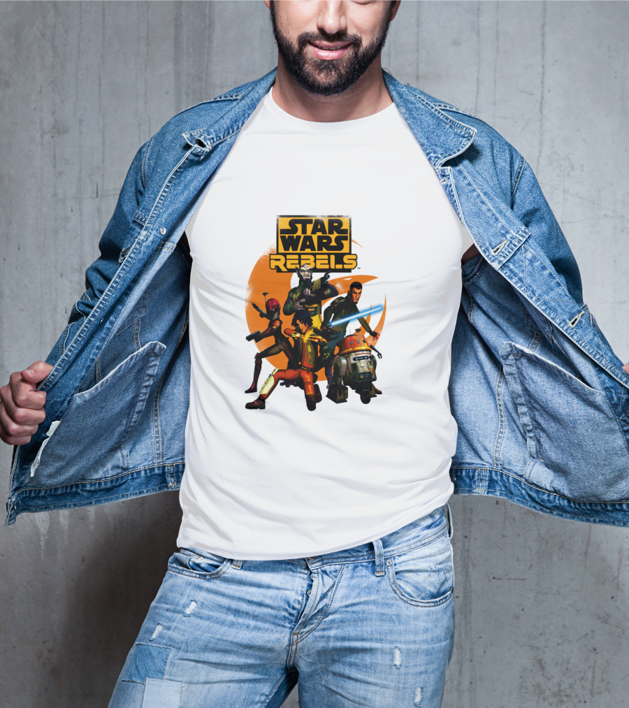 Star Wars Rebels The Good Guys Characters Group Action Scene T-Shirt