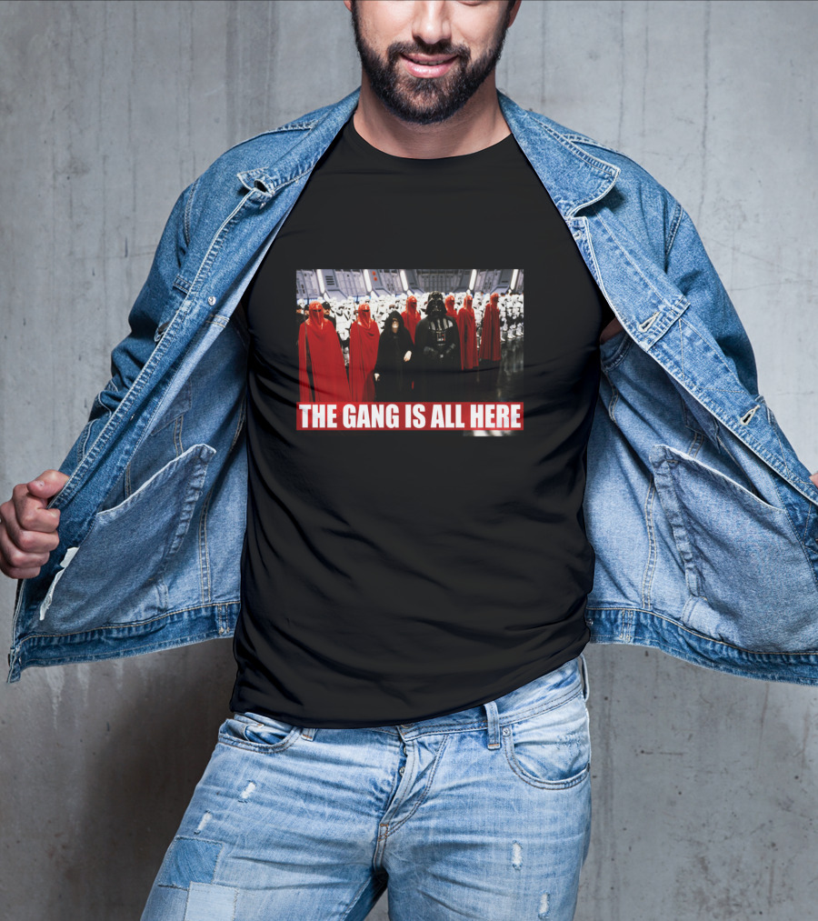 Star Wars The Gang Is All Here Vader Emperor Stormtroopers Red Guards T-Shirt