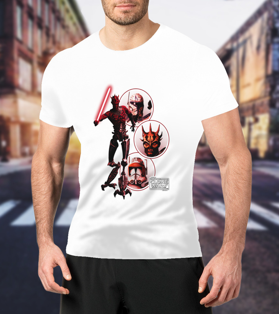 Star Wars The Clone Wars Dark Side Maul And Troopers T-Shirt