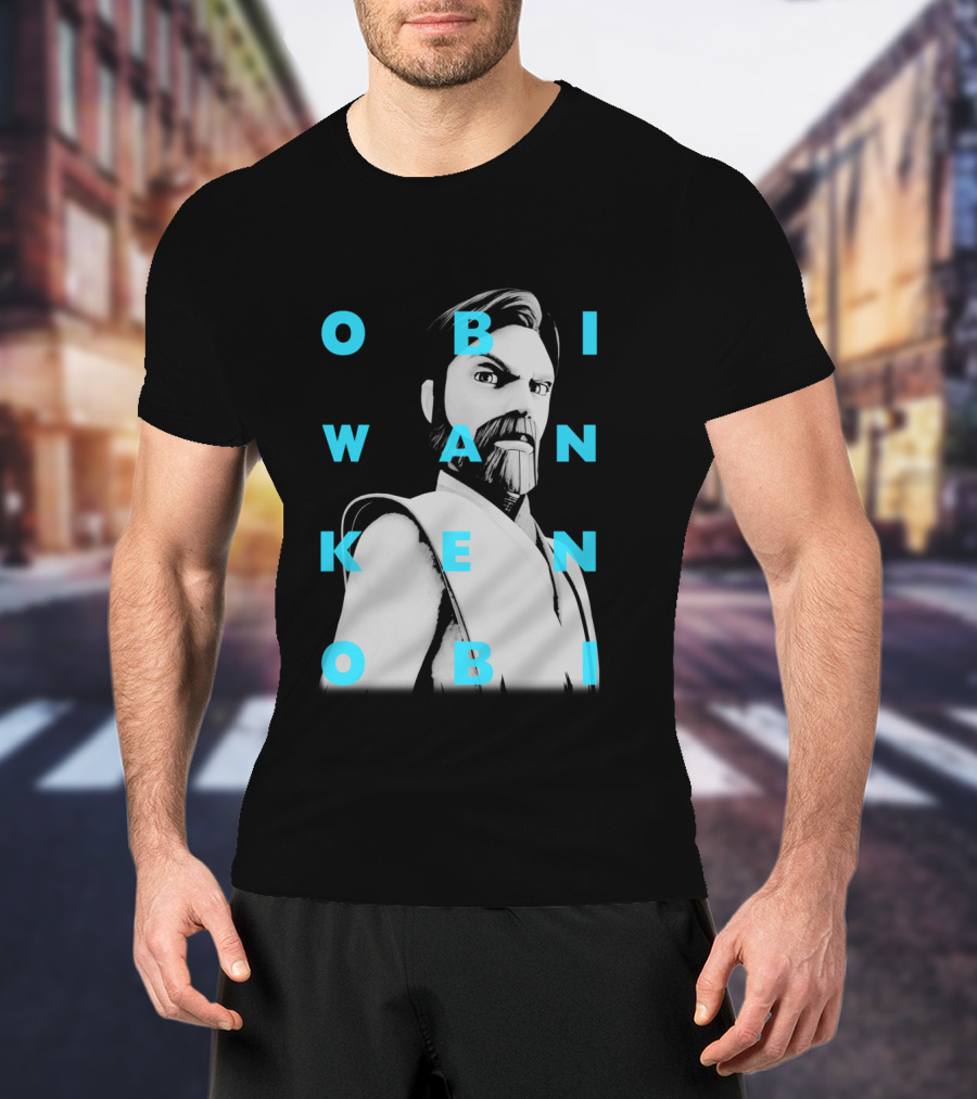 Obi Wan Kenobi Text Overlay The Clone Wars T-Shirt