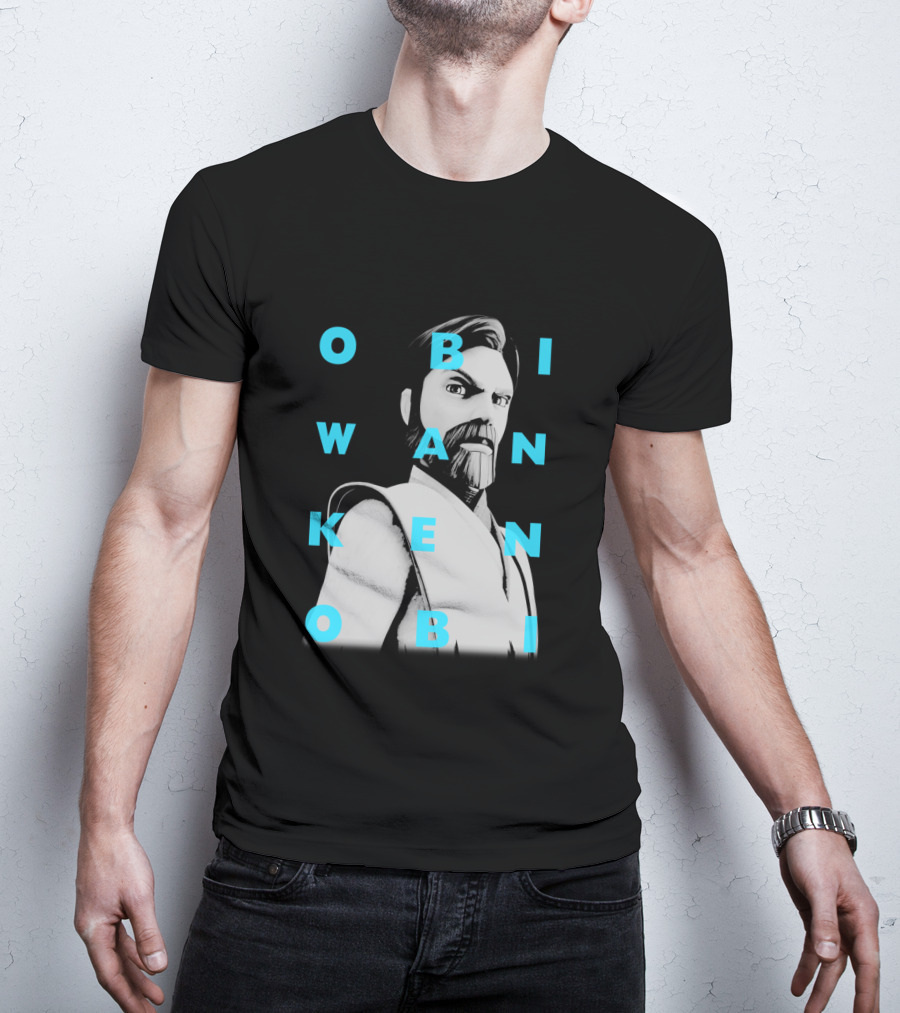 Obi Wan Kenobi Text Overlay The Clone Wars T-Shirt