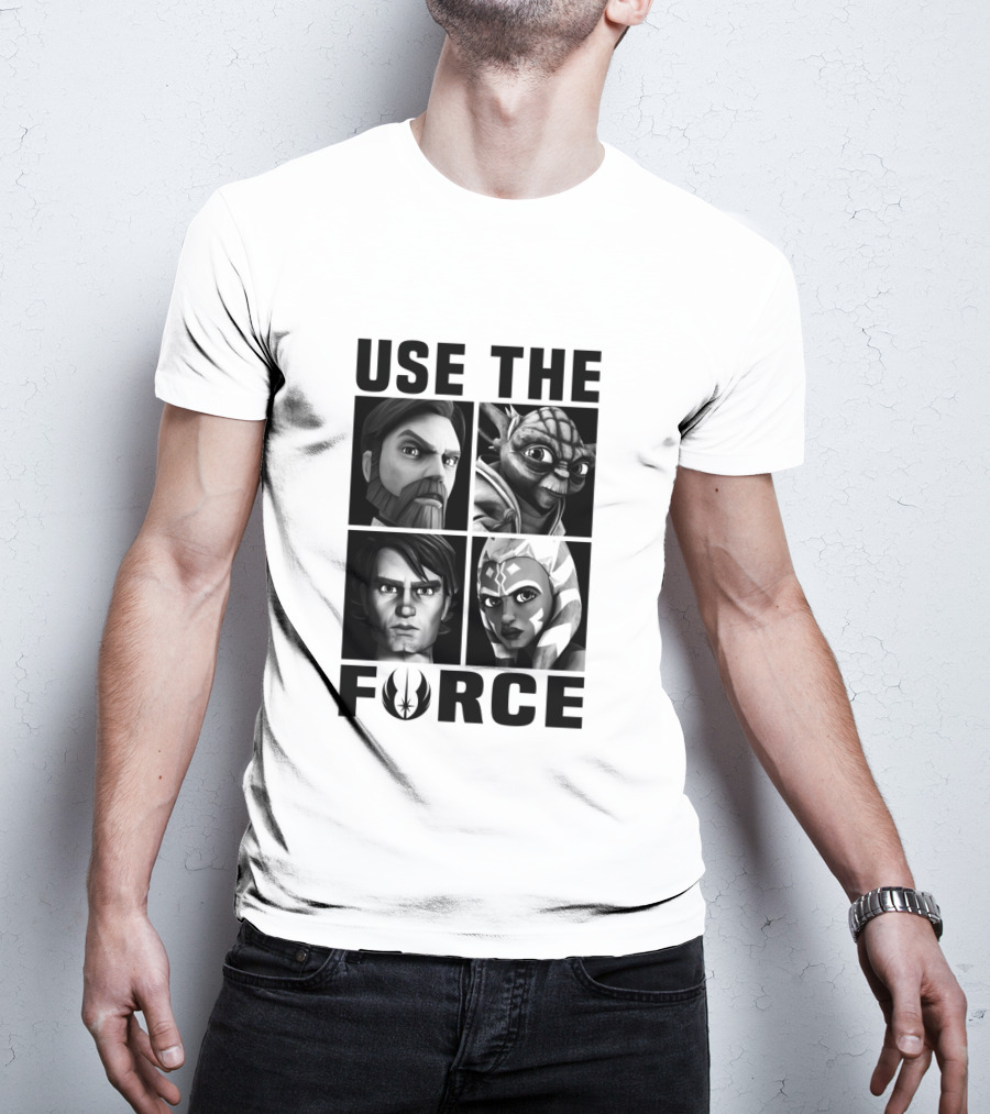 The Clone Wars Use The Force Jedi Characters T-Shirt