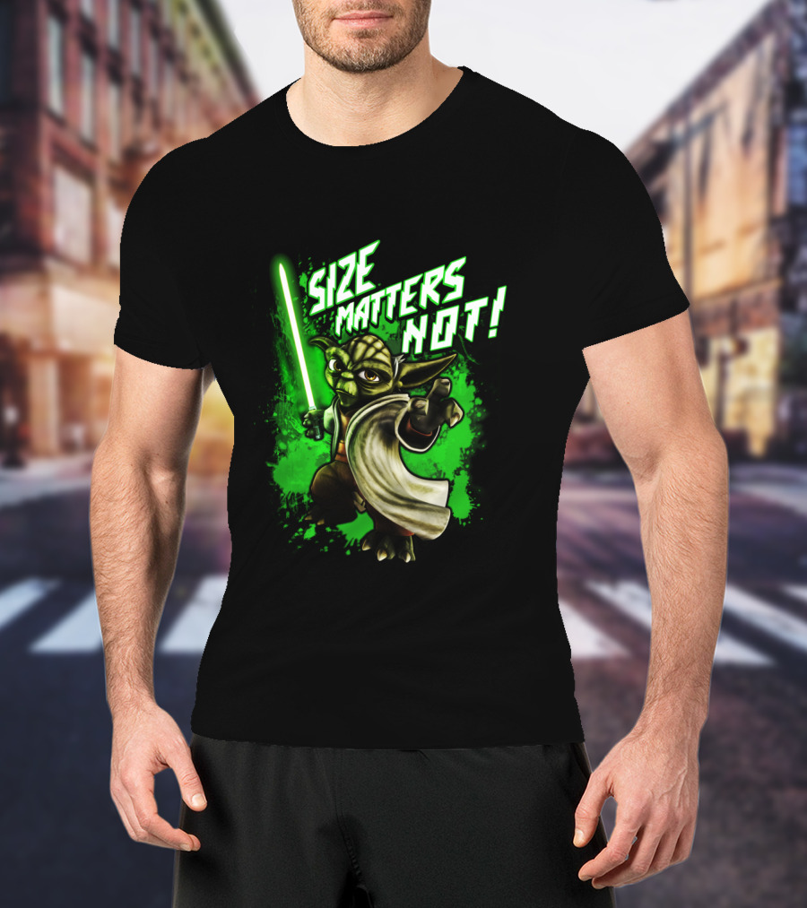Yoda The Clone Wars Size Matters Not Light Saber Iconic T-Shirt