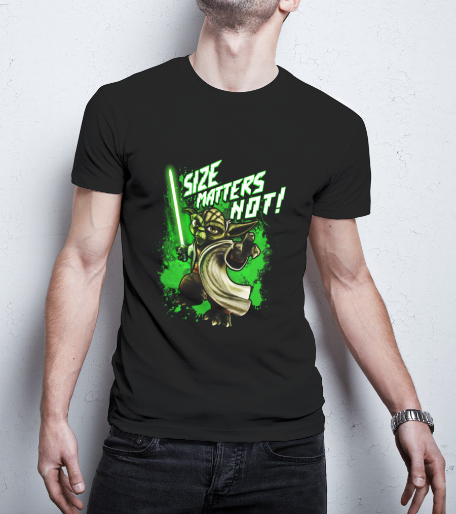 Yoda The Clone Wars Size Matters Not Light Saber Iconic T-Shirt
