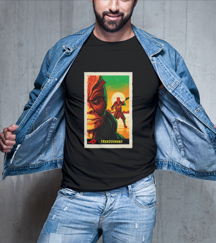 Trandoshans Mandalorian Trading Card Vintage T-Shirt
