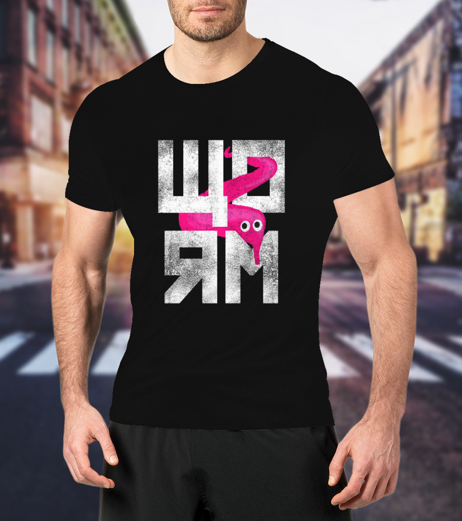 Pink Worm On A String Meme Style WORM T-Shirt